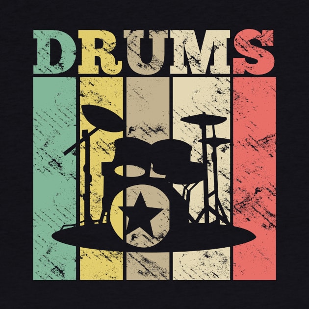 Retro Drums Drummer by Imutobi